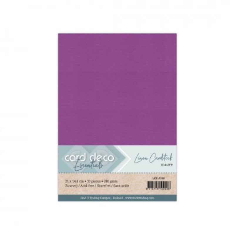 Carte 14.5 x 21 cm uni Mauve paquet de 10