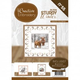 Creative Embroidery n°55 - Livret 8 modèles de cartes à broder - Hiver rude