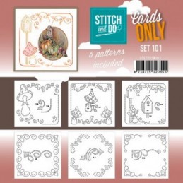 Cartes à broder seules Broderie Stitch and do  - Set n°101