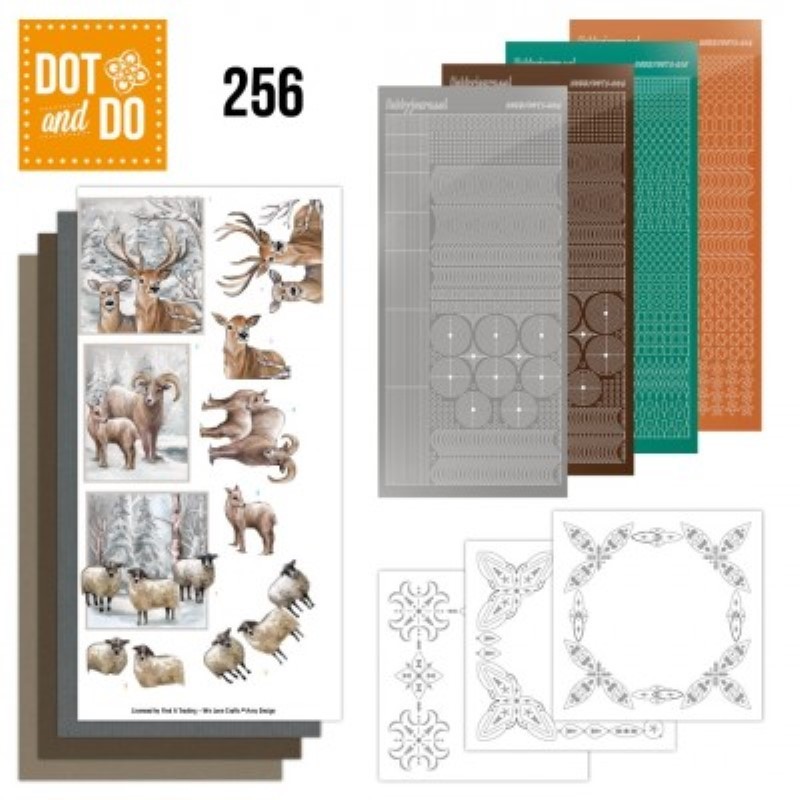 Dot and do 256 - kit Carte 3D  - Animaux dans la neige