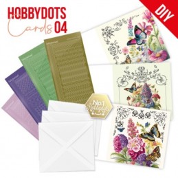 Kit cartes Hobbydots N°4 - Fleurs sauvages et papillons