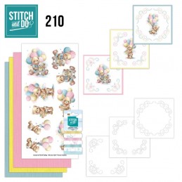 Stitch and do 210 - kit Carte 3D broderie - Bébé Ourson