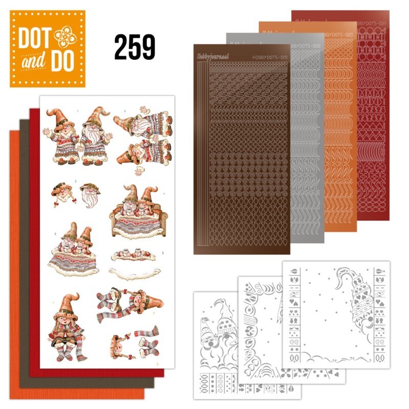 Dot and do 259 - kit Carte 3D  - Gnomes en famille