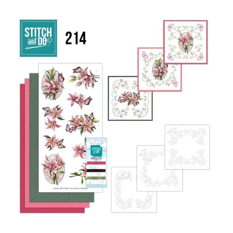 Stitch and do 214 - kit Carte 3D broderie - Lys