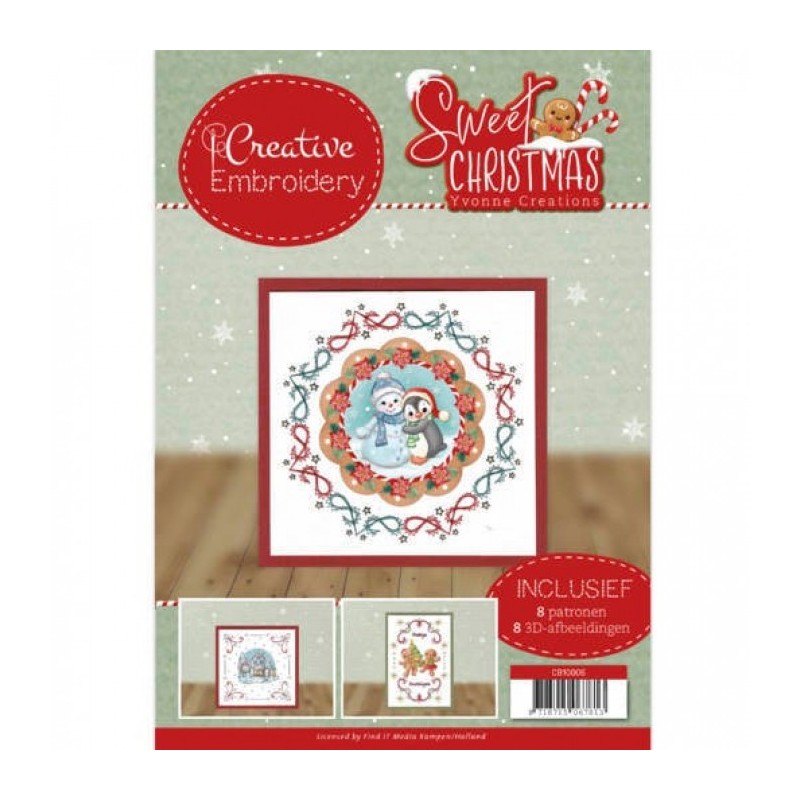 Creative Embroidery n°06 - Livret 8 modèles de cartes à broder - Sweet christmas Creative Embroidery n°06 - Livret 8 modèles de cartes à broder - Sweet christmas