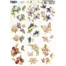 Carte 3D à découper - CD12018 - Jolis papillons - mini images