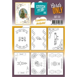 Cartes seules Broderie Stitch and do A6 - Set n°22