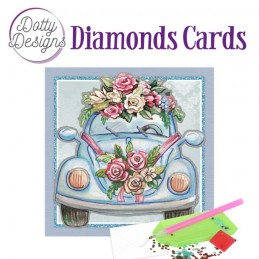 Carte Broderie Diamant - Voiture de mariage - DDDC1175