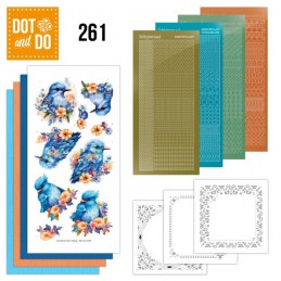 Dot and do 261 - kit Carte 3D  - Oiseaux bleus