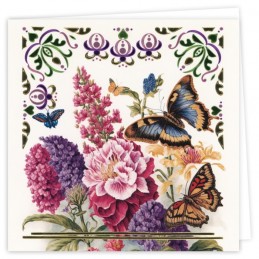 Kit cartes imprimées Hobbydots N°4 - Fleurs sauvages et papillons