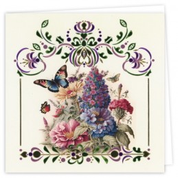 Kit cartes imprimées Hobbydots N°4 - Fleurs sauvages et papillons
