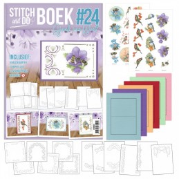 Stitch and Do Livre n°24 - Kit Carte 3D à broder - Oiseaux et abeilles