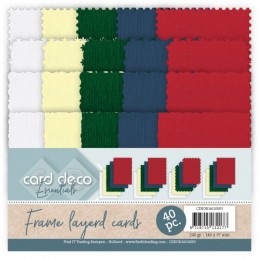 Paquet de 20 cartes ciselées A6 de 5 couleurs assorties
