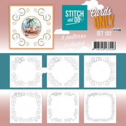 Cartes seules Broderie Stitch and do  - Set n°102