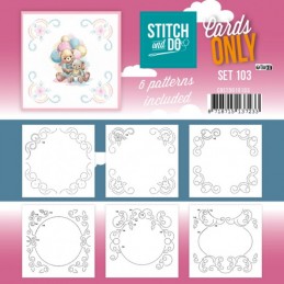 Cartes seules Broderie Stitch and do  - Set n°103