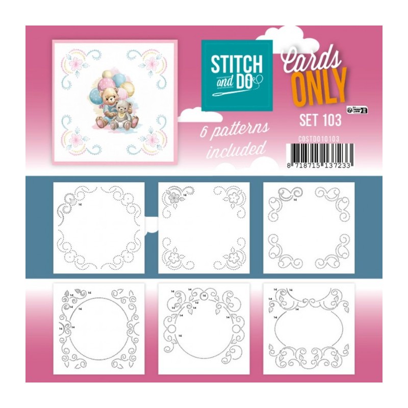 Cartes à broder seules Broderie Stitch and do  - Set n°103