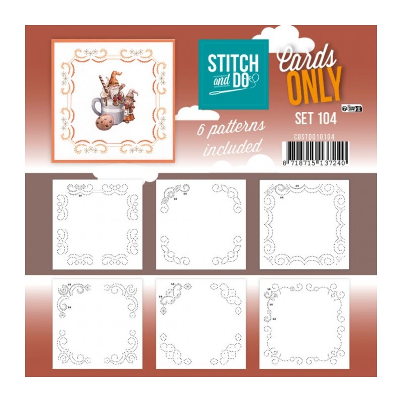 Cartes seules Broderie Stitch and do  - Set n°104