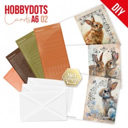 Kit  cartes imprimées Hobbydots A6 N°2 - Lapin