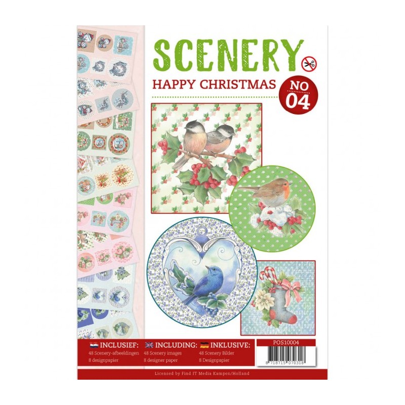 Livre Scenery A4 prédécoupé N°4 - Joyeux Noël 48 images + papiers