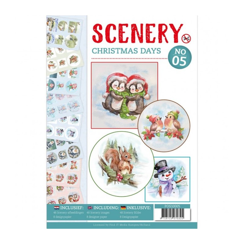 Livre Scenery A4 prédécoupé N°5 - Jours de Noël 48 images + papiers