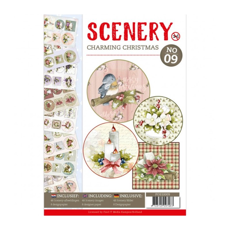 Livre Scenery A4 prédécoupé N°9 - Charme de Noël 48 images + papiers