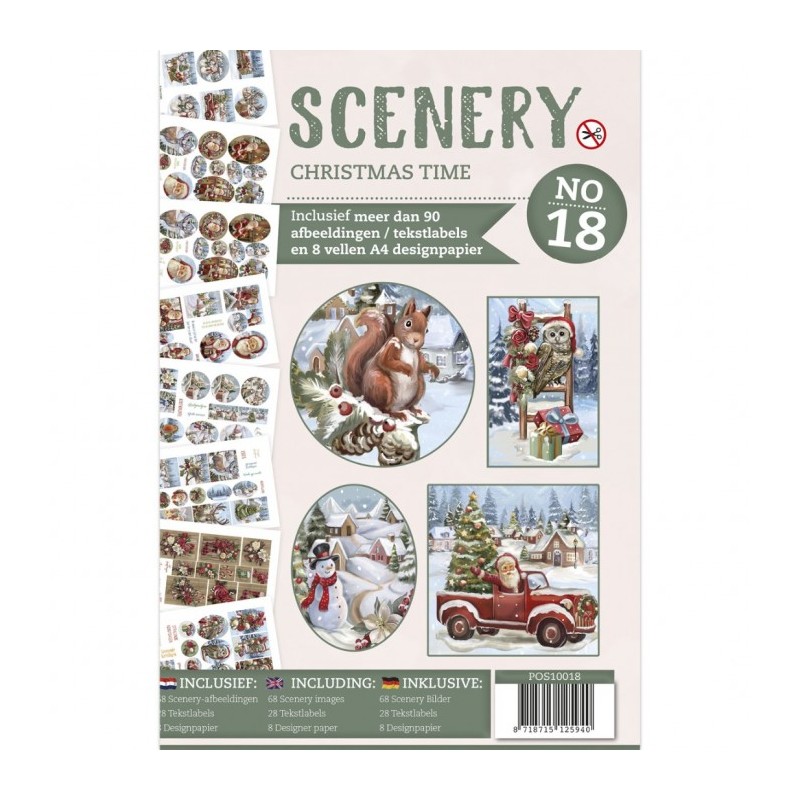 Livre Scenery A4 prédécoupé N°18 - C'est Noël 48 images + papiers 2