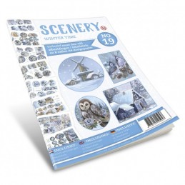Livre Scenery A4 prédécoupé N°19 - C'est l'hiver 48 images + papiers