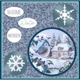Livre Scenery A4 prédécoupé N°19 - C'est l'hiver 48 images + papiers
