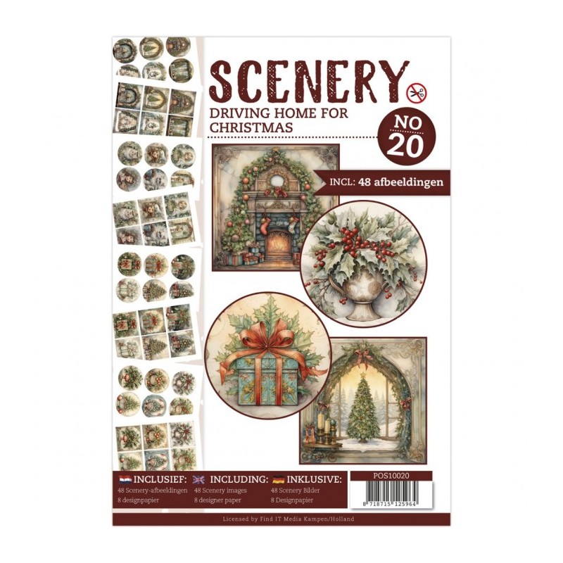 Livre Scenery A4 prédécoupé N°20 - Le Meilleur Noël  48 images + papiers