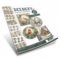 Livre Scenery A4 prédécoupé N°21 - Noël Vintage  48 images + papiers