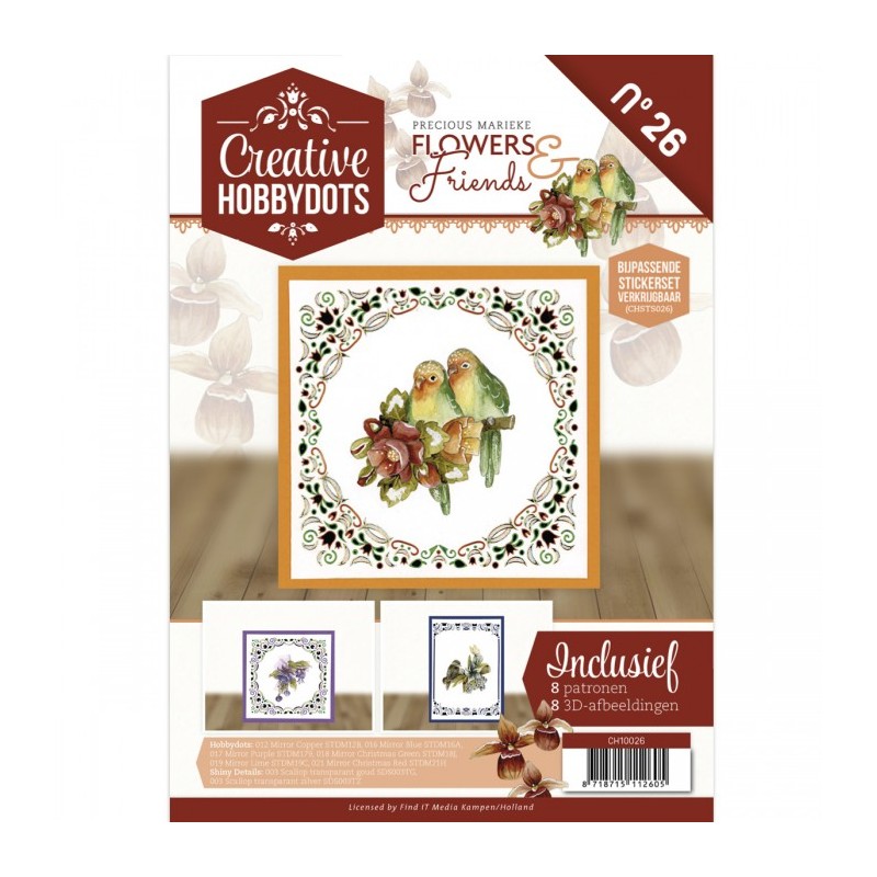 Kit complet Creative Hobbydots n°26 - Livret 8 modèles de cartes + stickers Dot and do