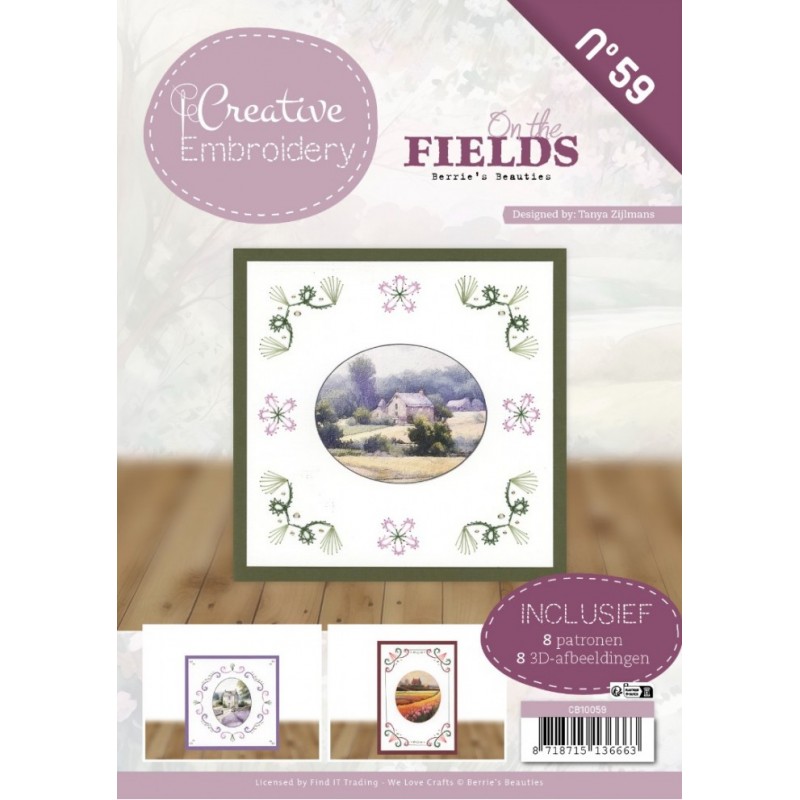 Creative Embroidery n°59 - Livret 8 modèles de cartes à broder - Dans les champs