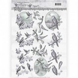 Carte 3D à découper - CD11180 - Words of sympathy - Condoléances oiseaux