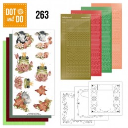 Dot and do 263 - kit Carte 3D  - Chat grenouille et vaches