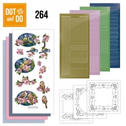 Dot and do 264 - kit Carte 3D  - Mésanges bleues