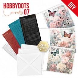 Kit cartes imprimées Hobbydots N°7 - Fleurs et papillons