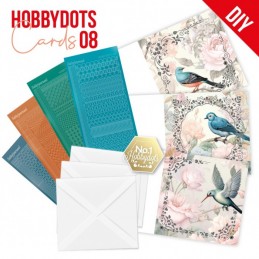Kit cartes imprimées Hobbydots N°8 - Fleurs et Oiseaux