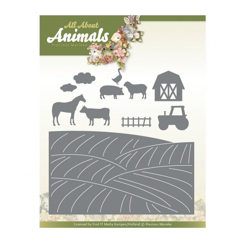 Die - PM10265 - Animaux de la ferme - Champ tracteur et animaux