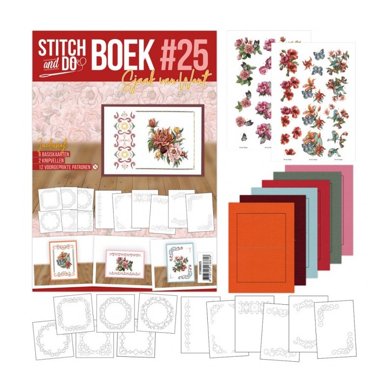 Stitch and Do Livre n°25 - Kit Carte 3D à broder - Fleurs