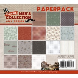 Bloc de papier - Amy Design - Collection Hommes 15.2 x 15.2