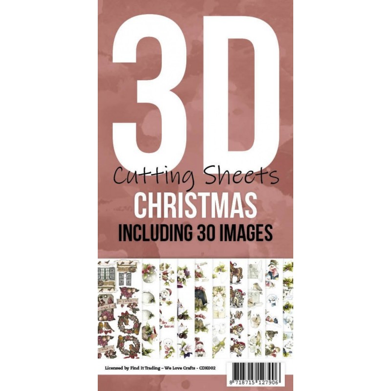 Cartes 3D à découper Pack 30 images assortiment N°2 - CDK002