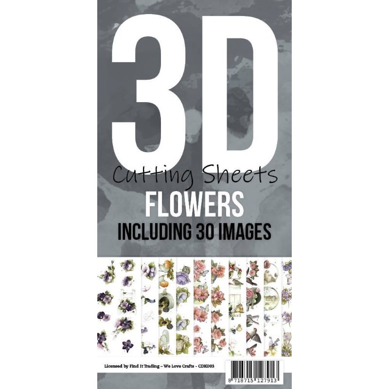 Cartes 3D à découper Pack 30 images assortiment N°3 - CDK003