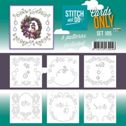 Cartes à broder seules Broderie Stitch and do  - Set n°105