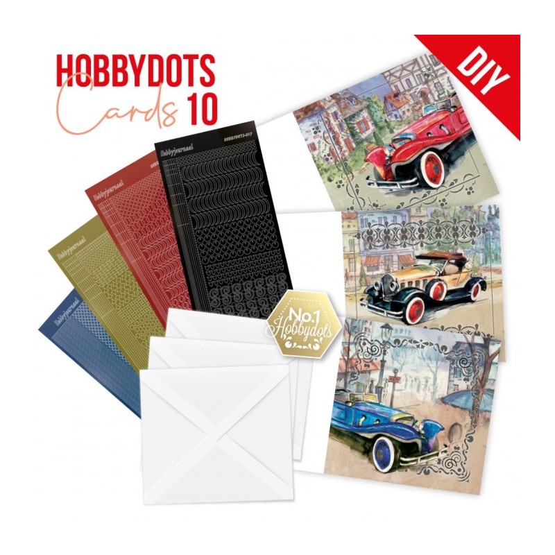 Kit cartes imprimées Hobbydots N°10 - Voitures anciennes