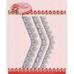 Dies - Yvonne Creations - Rose décoration - YCD10354 - Bordures roses