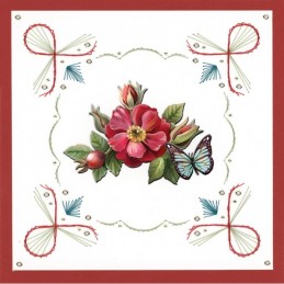 Creative Embroidery n°61 - Livret 8 modèles de cartes à broder - Rose décorations