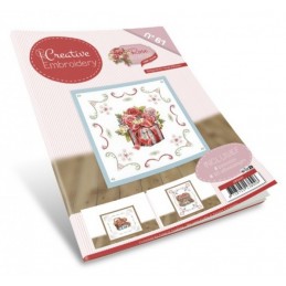 Creative Embroidery n°61 - Livret 8 modèles de cartes à broder - Roses décorations