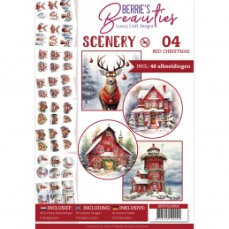 Livre Berries Beauties Scenery A4 prédécoupé N°4 - Noël 48 images + papiers