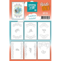 Cartes à broder seules  Stitch and do A6 - Set n°23