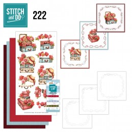 Stitch and do 222 - kit Carte 3D broderie - Rose décorations